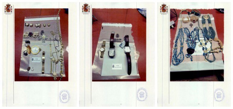Numerosas joyas, discos duros y documentos de empresas en la caja fuerte de Zapatero
